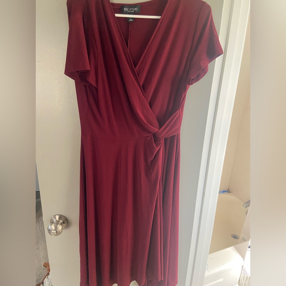 Long red dress